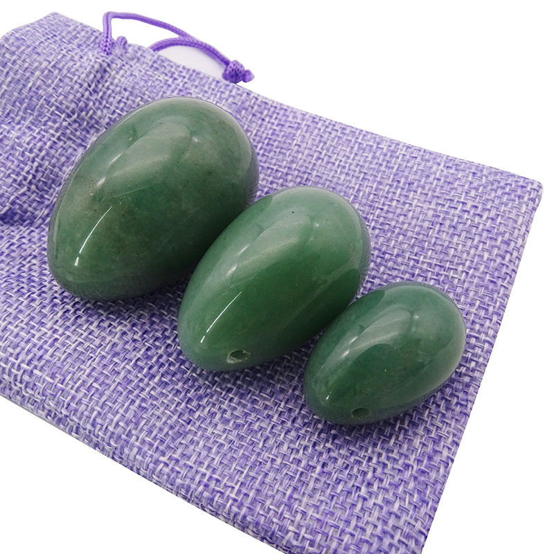 Natürlicher Jade Stein Yoni Eier für Frauen Vagina Massage und Beckenmuskeltraining 3 Größen Satz Eigenschaften Sexprodukte