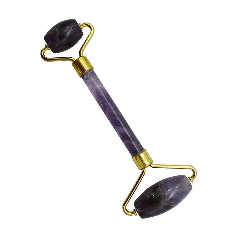 Amethyst Jade Roller Guasha Gesichts Hautpflege Werkzeuge Kleines Auge Roller für Augen Gesicht Gua Sha Massager für Frauen Gesichts Roller Selbstpflege Geschenke