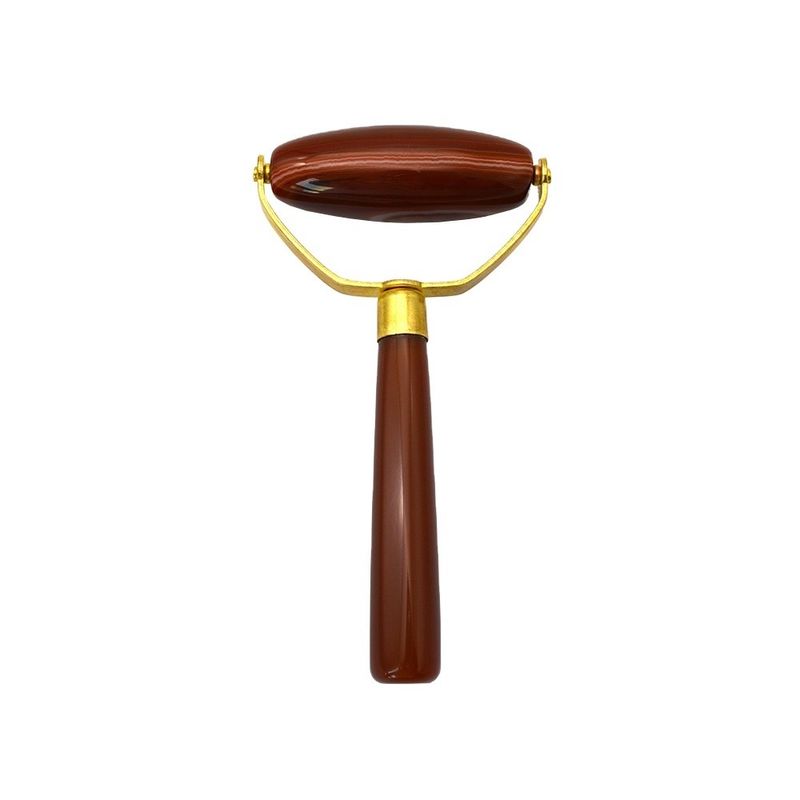 Agate Face Gua Sha Roller Körper Hautpflege Stein Gesichtsmassager für Frauen zur Linderung von Stress und Augenblähungen