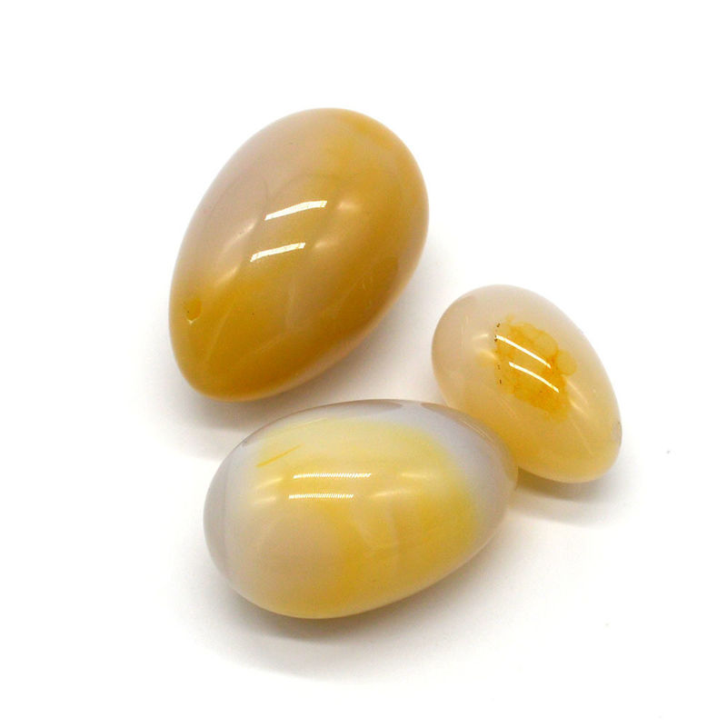 Gravur Naturagath Stein Eier Bohrungen Vaginalübungen Jade Eier 45*30mm/40*25mm/30*20mm