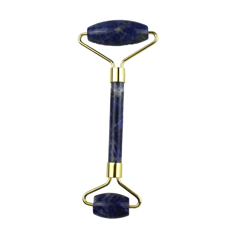 Gesichtsmassage Schönheitsprodukt Augenkopfmassager Blauer Sodalite Gesichtsroller Jade Gua Sha Tool Für Hautpflege Mit individuellem Logo