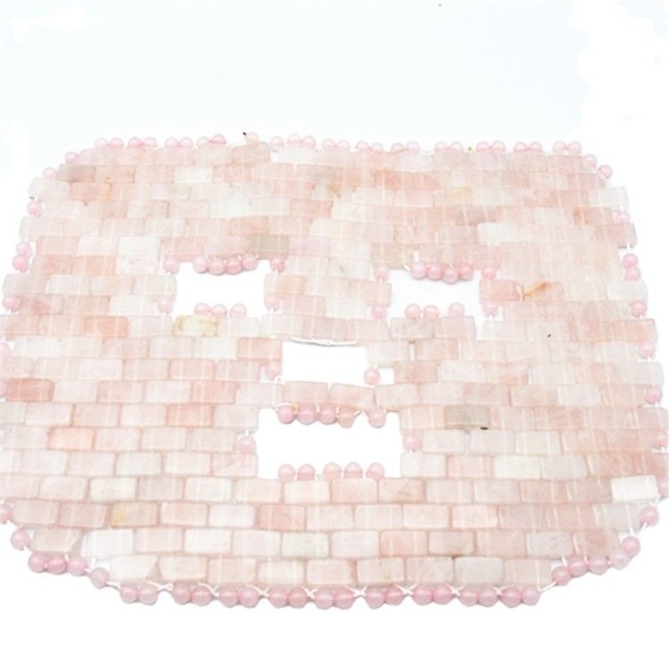 Personalisiertes Logo Natürliche Schönheit Jade Stein Maske Rosa Rose Quarz Göttin Gesichtsmaske Gesichtsmaske