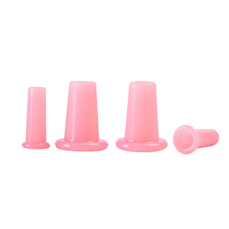 100% heimische Silikon-Cupping Guasha Schönheitssalon Exklusiv Multi-Color Vier Stück Set Gesichts Gua Sha Cupping Für die Pflege