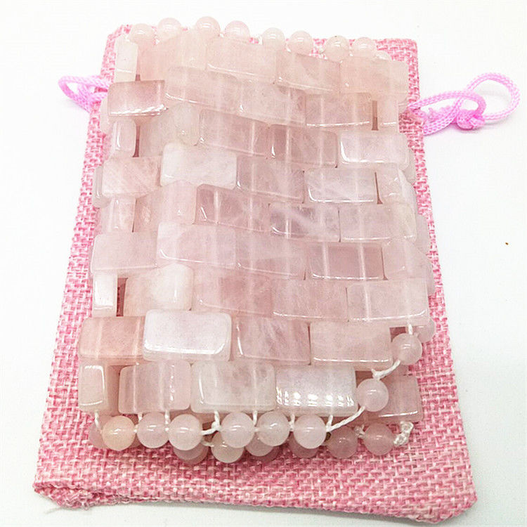 OEM akzeptiert Rosa Rose Quarz Augenmaske Natürliche Edelstein Jade Schlafmaske für Anti-Aging heiß oder kalt im Jahr 2024