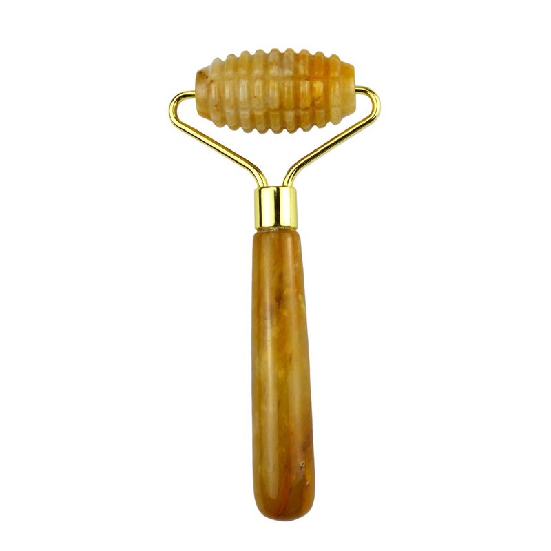 Gesichtsmassager Gelber Jade Gemäste Jade-Roller für Gesichts- und Nackenmassage