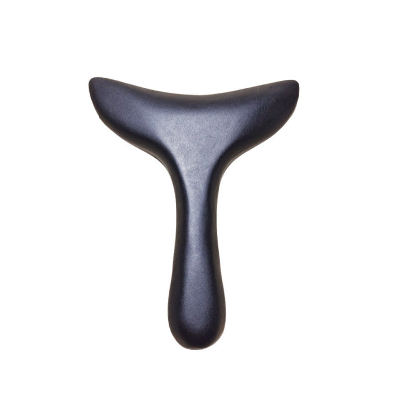 ISO9001-zertifizierter Körpermassager Natürlicher Bian Stein Gua Sha Schraubbrett für Rückenmassage und Meridianbürste