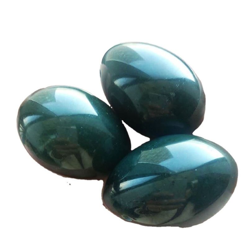 Kristallloose Perlen Material Grüner Nephrit Jade Yoni Eier zur vaginalen Straffung und Stärkung