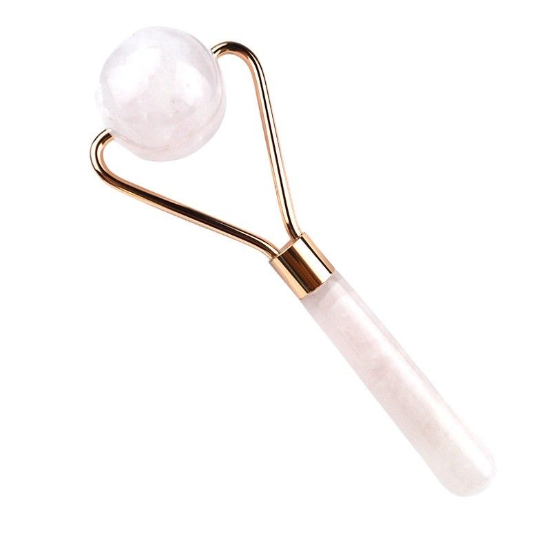 Rose Quarz Gesichts-Gua Sha-Roller und Naturstein-Scraping-Platte Ihr Geheimnis zu einer entspannenden Gesichtsmassage