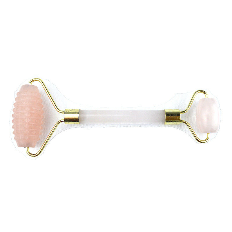 Gesichtsmassager Natürliches Privatetikett Kristall Rose Quarz Pink Guasha Gua Sha Massage Jade Roller für Gesichtsmassage Werkzeug