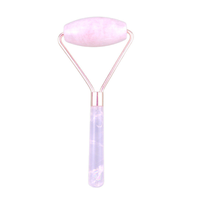 Gesichtsmassager 2024 beliebter natürlicher Rose Quarz Gesichtsroller 100% natürlicher Kristallmassager für Gesichts-Augenmassage Produkte Schönheitsmittel
