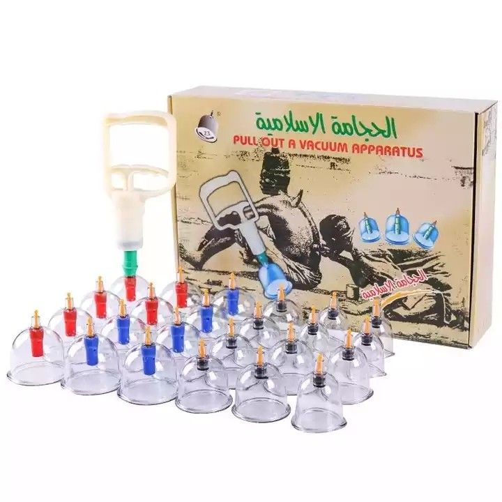Vakuum- und Bechertherapie-Set Handbuch Einwegventile Hijama Becher Set 24 Stück 39*27*8cm 80*42*56.5cm 20 Kisten/Kiste