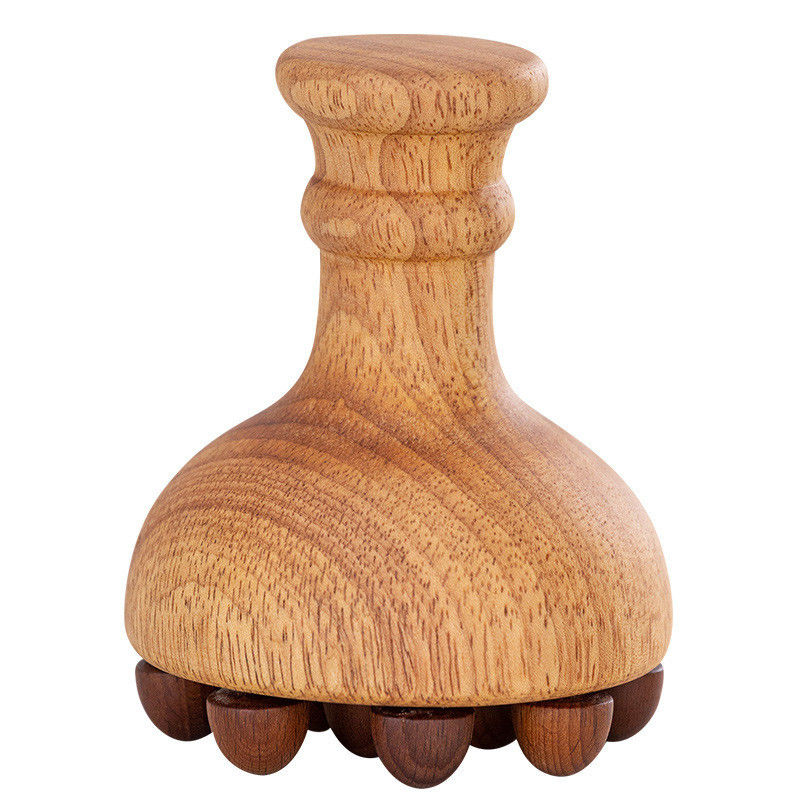 Ganzkörpermassage Eichenhandgriff Körper Meridian Massage Bürste Körper Gua Sha Massager Kopfhaut Massage Kamm Mit Airbag