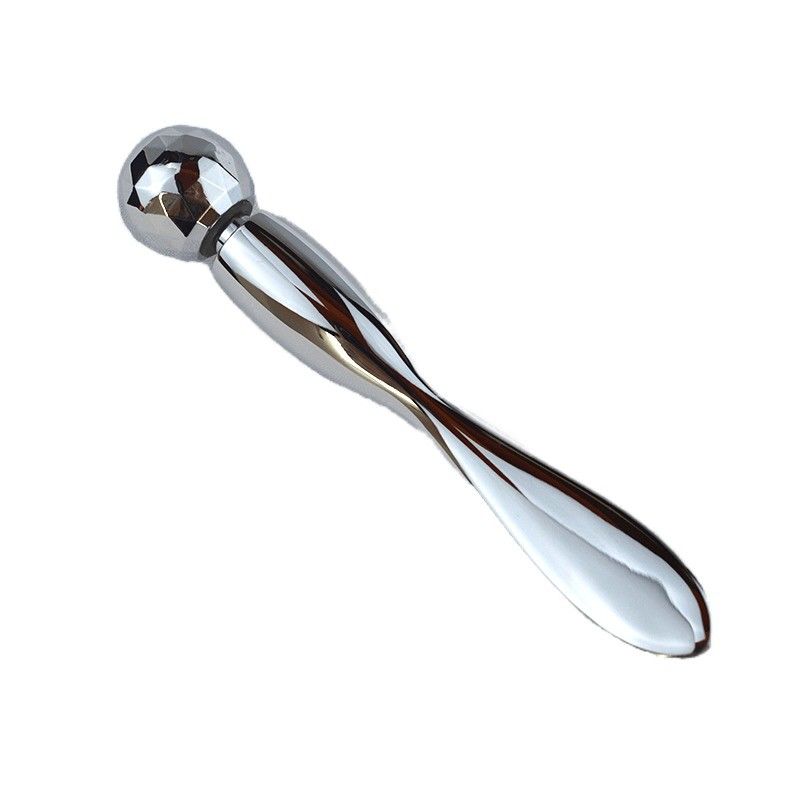 Augenmassagecreme Kosmetik Gold Metall Löffel und Spatel Gesichtsmassager Roller Sticks Metallmaske