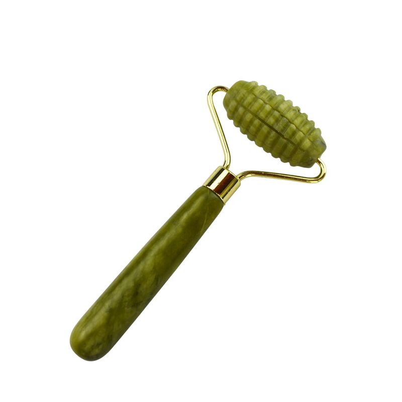 Gesichtsmassager Xiuyan Jade Doppelkopf Natürliche Gesichtsschönheitsmassage Werkzeug Jade Roller Gesicht Dünnmassager Entspannungswerkzeug