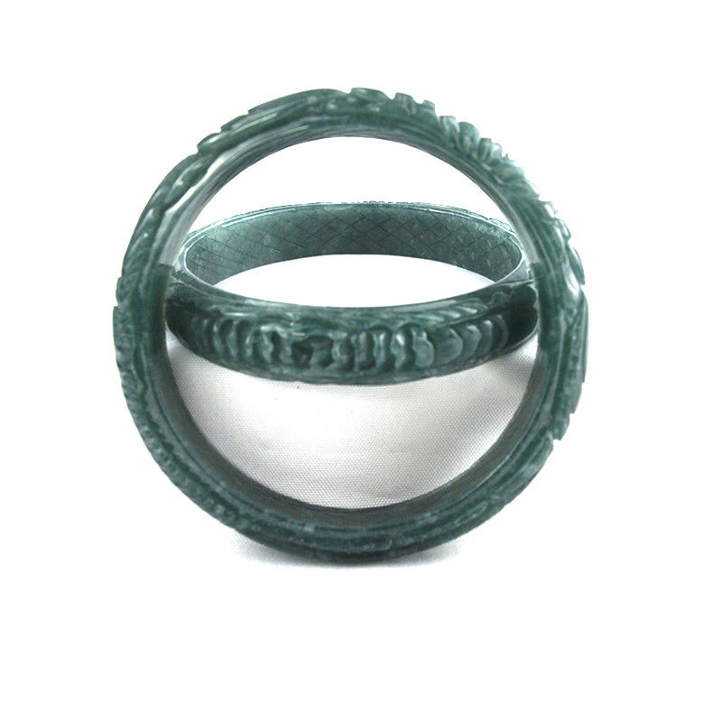 Natürliche, geschnitzte Jade-Armbänder für echte Frauen