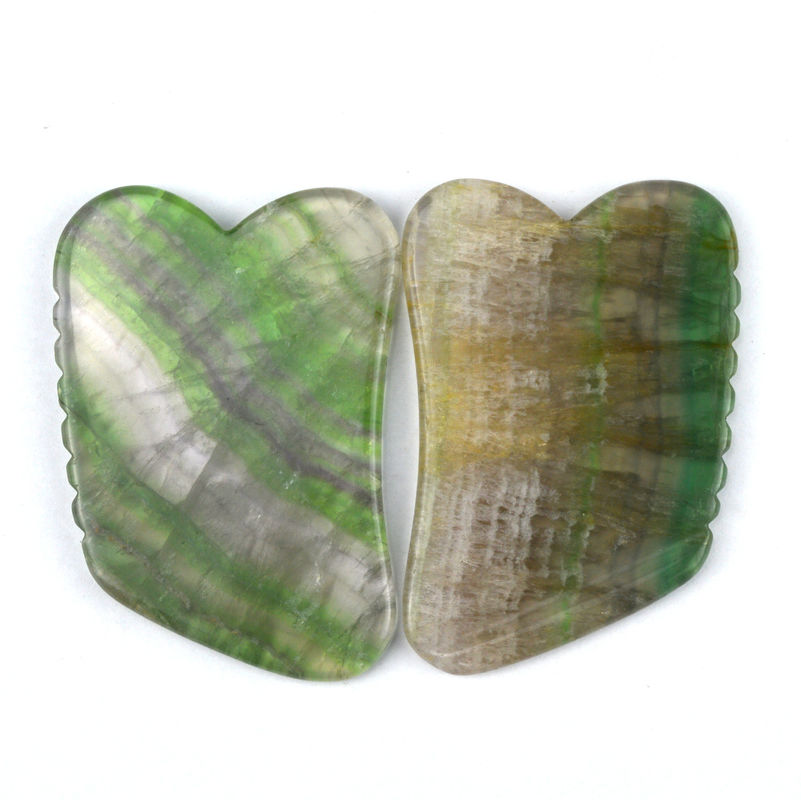 Massage Stein Hautpflege Natur Rainbow Fluorit Gua Sha Board für Kopfhaut und Gesichtsmassage