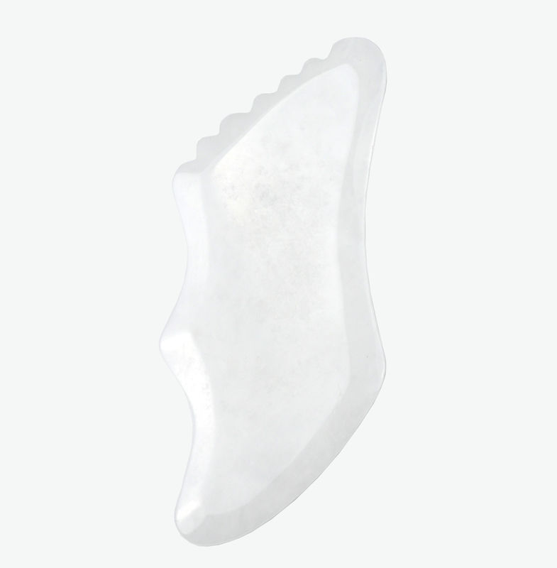 2024 Weißer Jade Gesichts-Körper Jade Guasha Massager Board Gua Sha Stein Schraubbrett 11,8cm*5cm*0,5cm für Körper und Gesicht