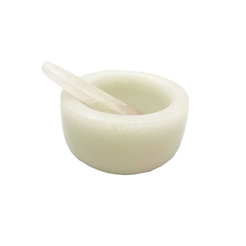 Technik Polsterte natürliche weiße Jade-Maske Schüssel und Spatula-Set für perfekte Maskenkonsistenz