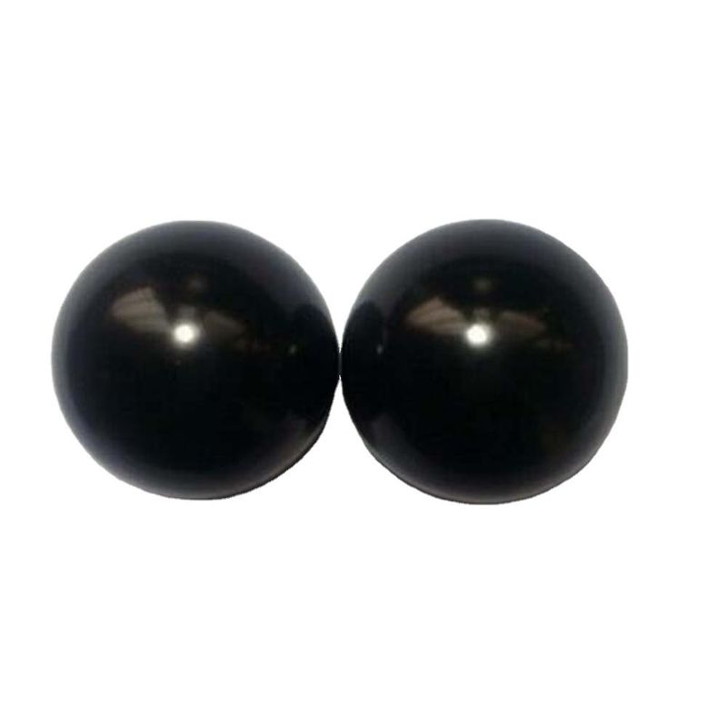 50mm geschnitzte natürliche schwarze Bian Stein Handkugel Massage Glatte Heilende Kristallkugel für Körpermassage und Heilung