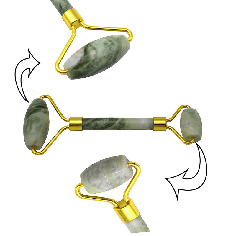 Körperpflege Gesichtsmassage Roller Grüner Jade Gua Sha Roller für das Gesicht Alterung Falten Schwellungen und Gesichtshaut Massager