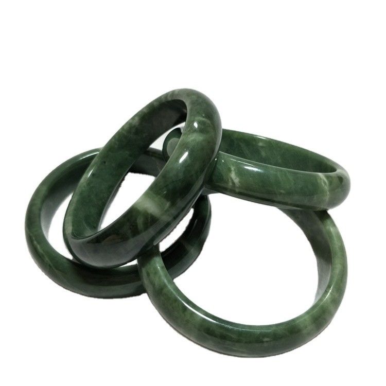 Natürliches Smaragd-Grün-Armband und Jadeit-Jade-Armband für Männer und Frauen Schönheit mit Liebe Thema aus Edelstein