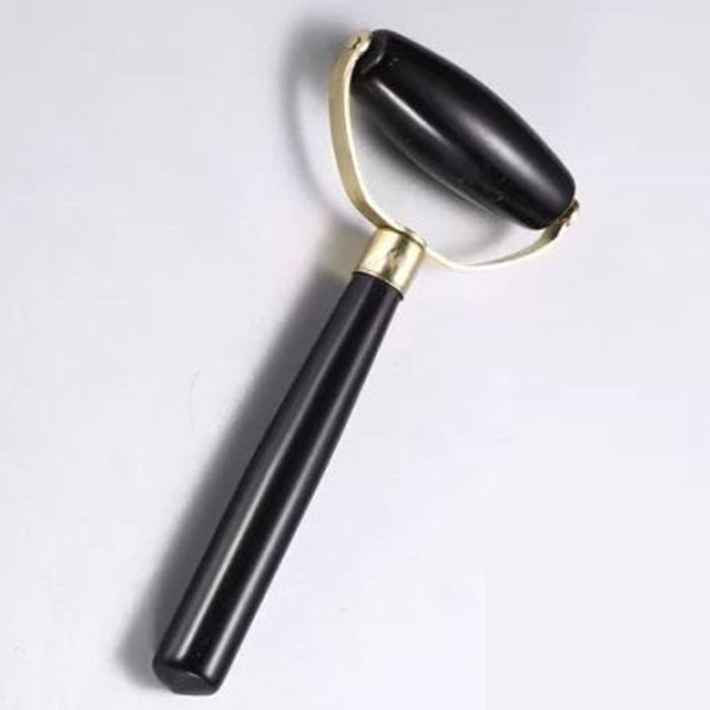 Gesichtsmassager Schwarzer Bian Stein Gua Sha Jade Gesichts Guasha Roller für natürliche Gesichtsverjüngungstherapie