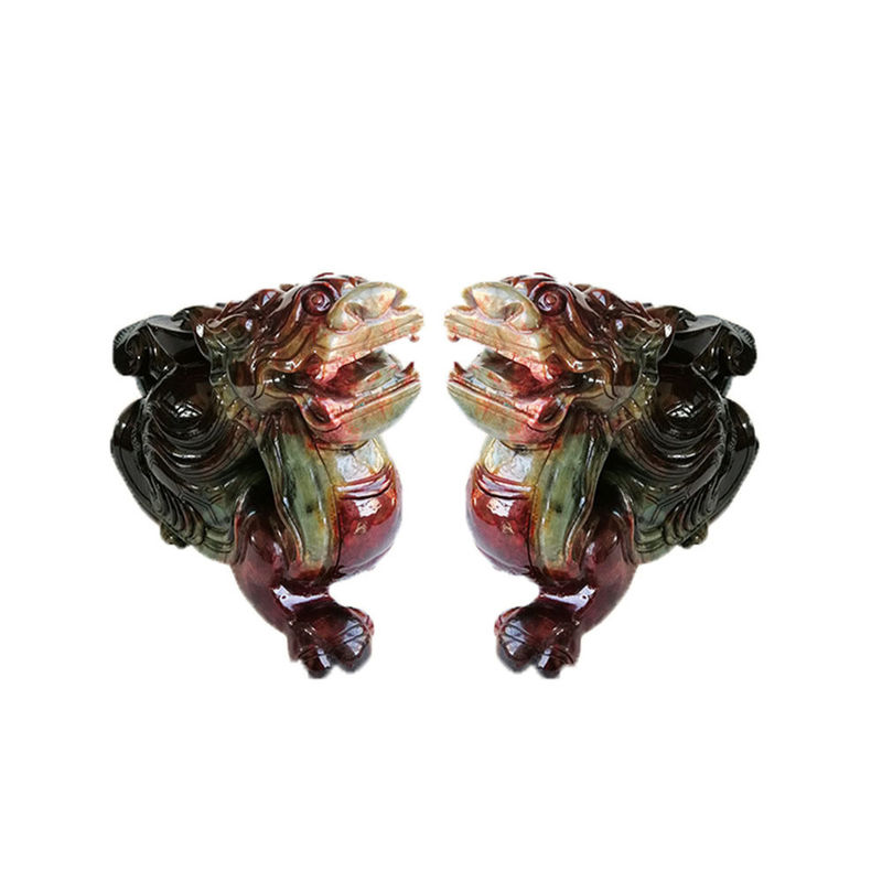 Hot 40cm Natürliche Jade Schnitzerei Drachen Schildkröte Statue Fein Feng Shui Stil für Dekoration