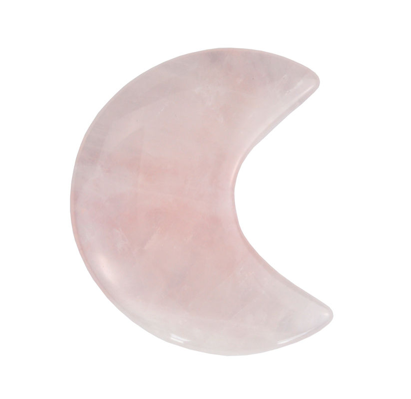 2024 Rose Quarz Mini Gua Sha Stein Halbmond Form Guasha Stein Antike Nachahmung Stil Bequem für Gesichtsmassage