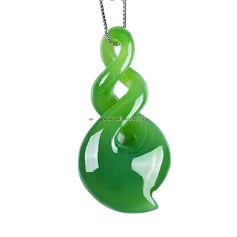 Kristallsteine Grün HETIAN Nephrit geschnitzte Halskette Liebhaber Jade Schmuck PORTABLE Design 100% Natur Charme Anhänger für Männern