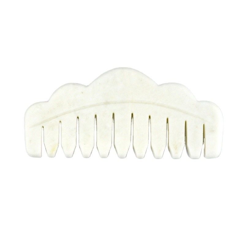 Ein individuelles Logo ist erhältlich und 2024 Chinesisch Naturweiß Jade Gua Sha Schrauben Kamm Guasha Stein Kopf Spa Massager Schrauben