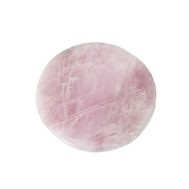 Natürliche Rose Quarz Coaster Kristall Runde Edelstein für Tisch Teller Dekoration Teller