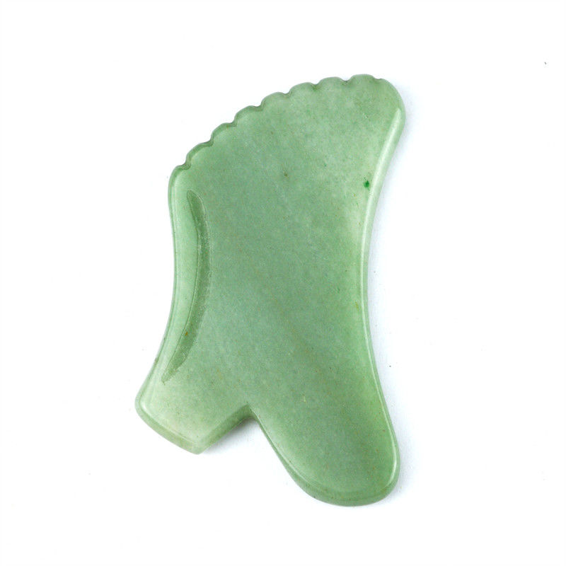 Körpermassage für Hautpflege Natürliche Grüne Aventurin Jade Gua Sha Custom Logo Guasha Gesichtsschönheitsmittel zum Verringern von Falten