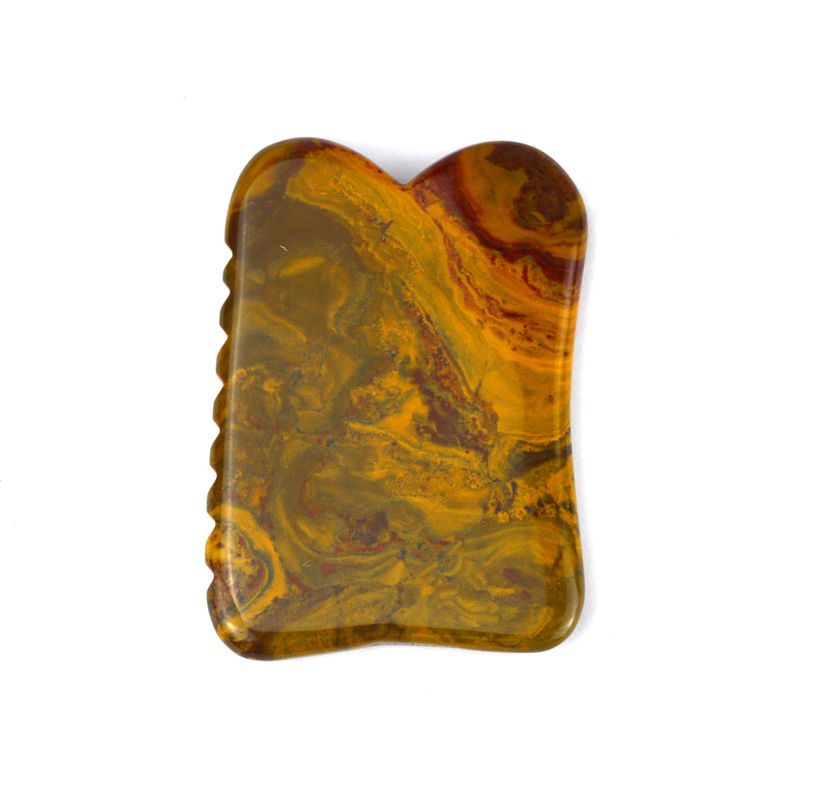 Massager Custom Logo Mookaite Körpermassage Werkzeuge für Schönheit Guasha Stein Schrott für Gesichtslifting und Lymphdrainage