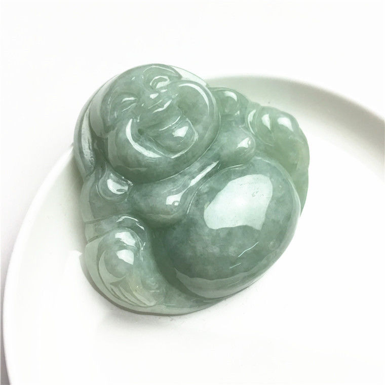 Dekoration Jade Buddha Schnitzende Anhänger für Halskette Lachender Buddha Online