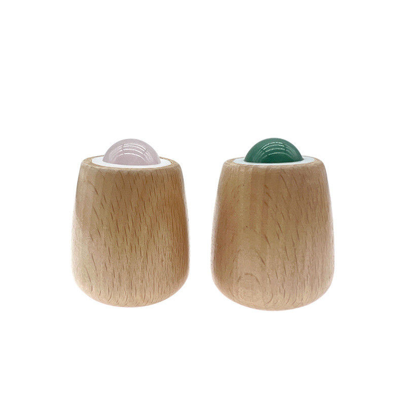 Anpassbarer Jade-Massage-Ball Holzgriff Jade-Roller für Körpermassage und Hals/Gesicht Gua Sha Stressentlastungswerkzeug