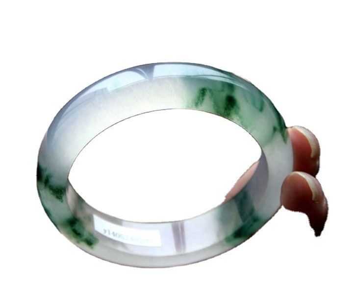 50-62mm Andere A Floating Flower Jade Armband aus natürlichem Smaragd Jade Folk BANGLES 1 Stück
