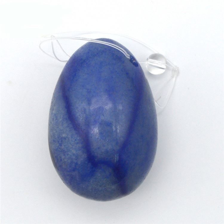 Blaue Aventurin Yoni Massage Eier Volkskunst Stil für Frauen Kegel Stärkung Set