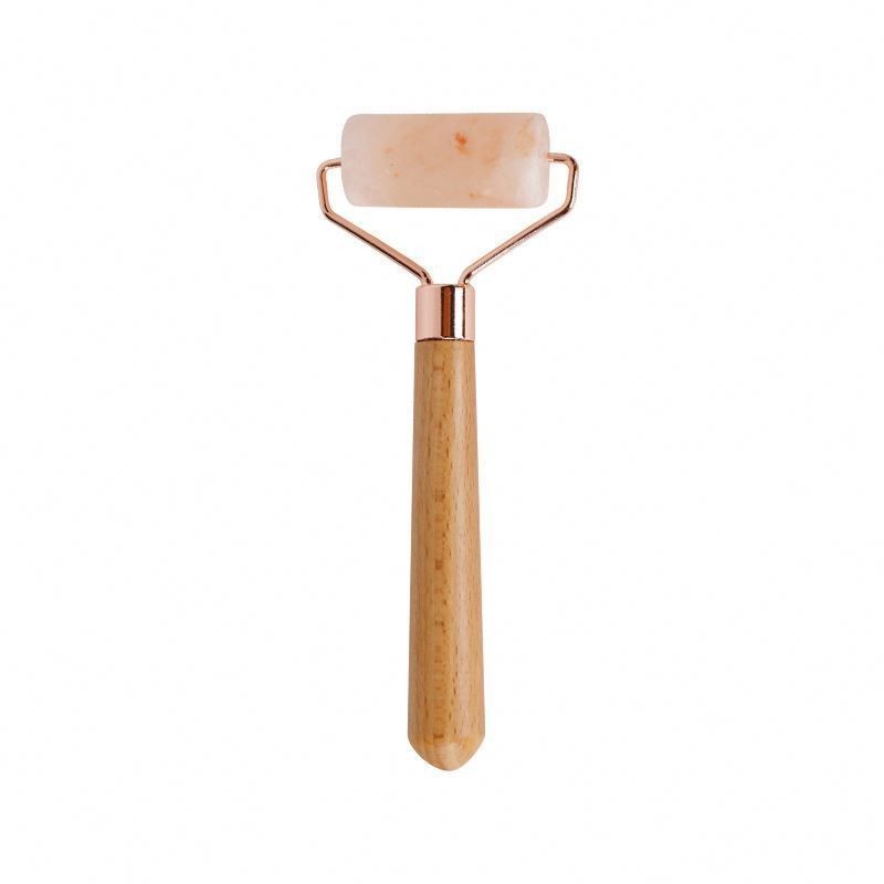 16.5*6.4*2.3cm Natürliche Himalaya-Gesteinssalz-Jade-Gesichtsrolle für Gesichtslifting und Faltenentfernung