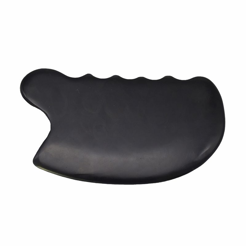 Rein natürlicher schwarzer Bian Stein Gua Sha Brett Massage Gesichts Kosmetik Lift Straffen Haut Ganzkörper Gesichtsmassager