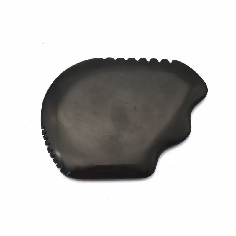 Chinese Style Massager 2024 Schwarzer Bian Stein Gesichts-Jade Guasha Gua Sha Schaben Massagetool für SPA Akupunktur