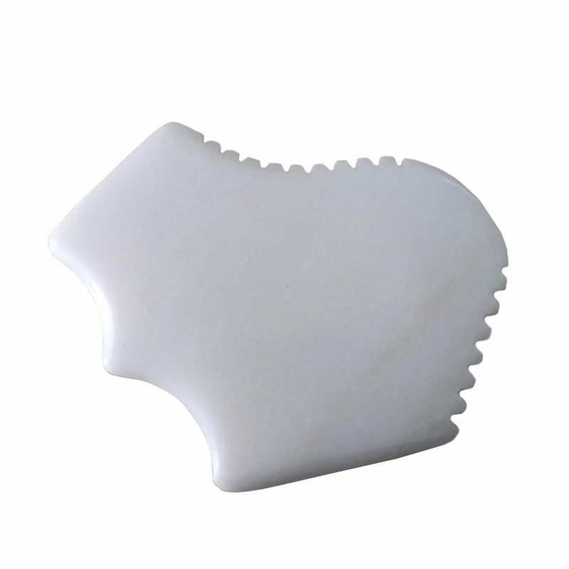 Gesichtsmassager Infrarotphysiotherapie Natürliche Weiße Jade Gua Sha Brett für die Schraubtherapie 2024 Design