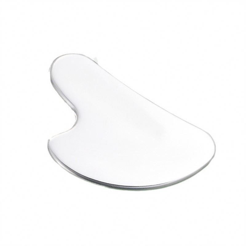 Customized Logo Hautpflege-Tool Edelstahl Herzförmiges Gua Sha Board für Gesichtslifting Metallmassager