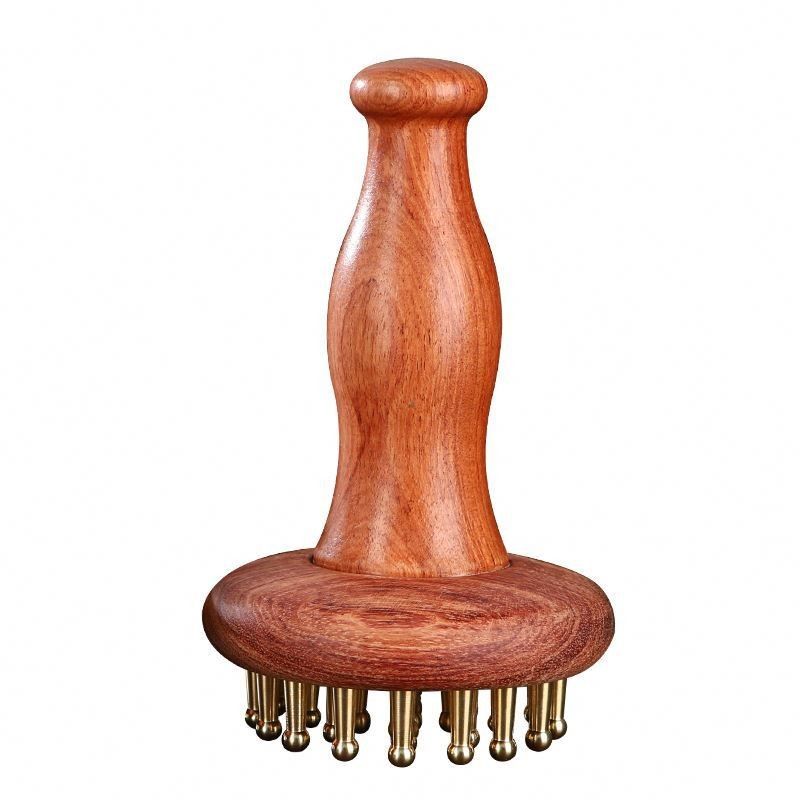 Gua Sha Funktion Messing Universal Meridian Massage Kamm Körpermassage Bürste Kopfhaut Entspannen Und Haarwachstum Kopf Massage Werkzeug