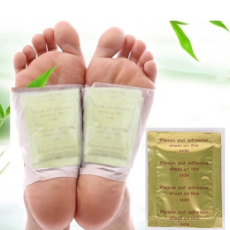 10 Pads Original Gold Detox Foot Patch Bambus Fußpflege-Tool für besseren Schlaf und Haut 12,5*10*4 cm