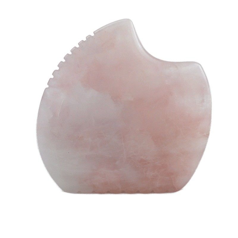 Kundenspezifisches Logo Shell Shape Rose Quarz Gua Sha Massagetool für Muskelmassage und Selbstpflege Spa Schönheitsgeräte