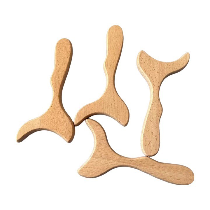 2023 OEM Buche Holz Therapie Massagetools Set Holz Rückenmassager mit kundenspezifischem Logo Availabled