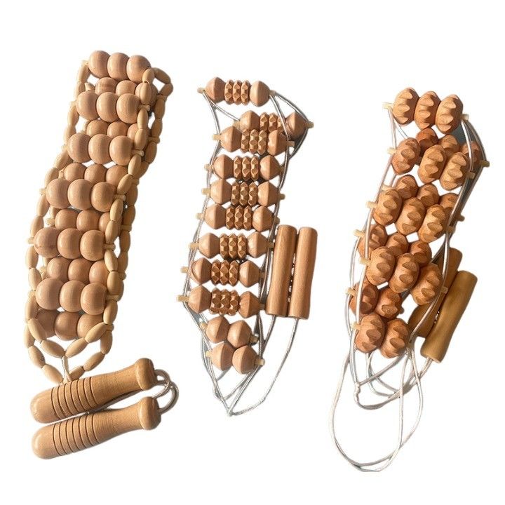 Körpermassage Holz-Roller-Massagetool Dredge Meridian Gesundheitswesen Muskel Faszie Entspannung Physiotherapie für maßgeschneidertes Logo