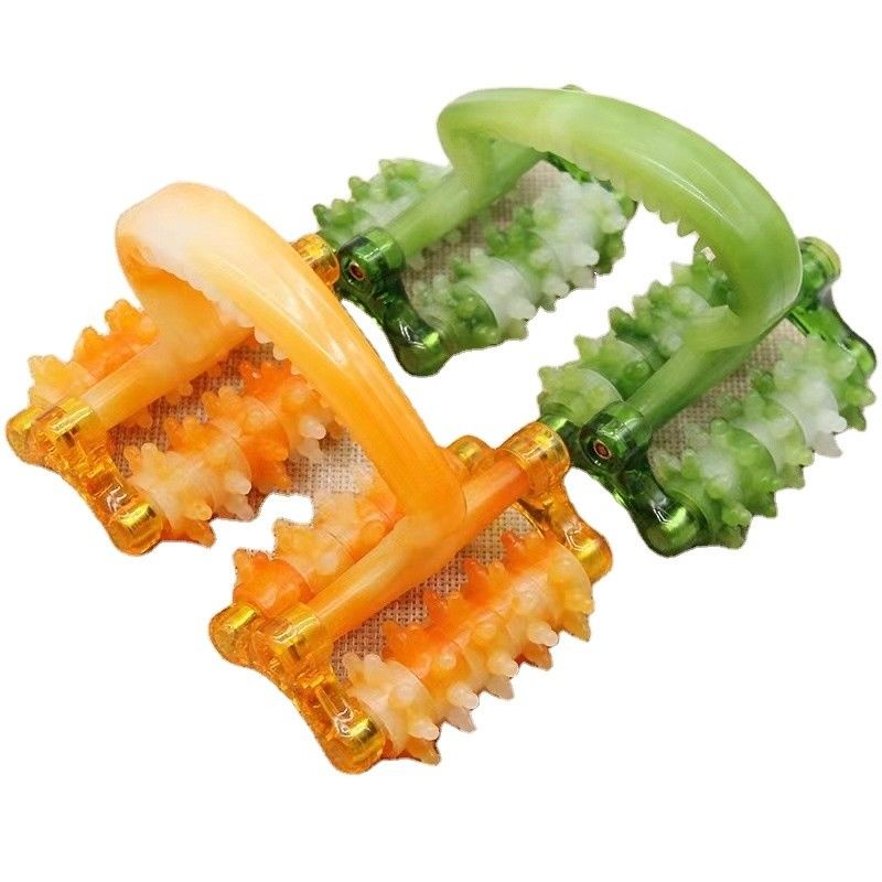 Hausgeschäft Mode Orange Moon Rover Plastik-Roller-Massagetool mit Handgriff für Gesichtsmassager Selbstpflege Spa Entspannung Schönheit