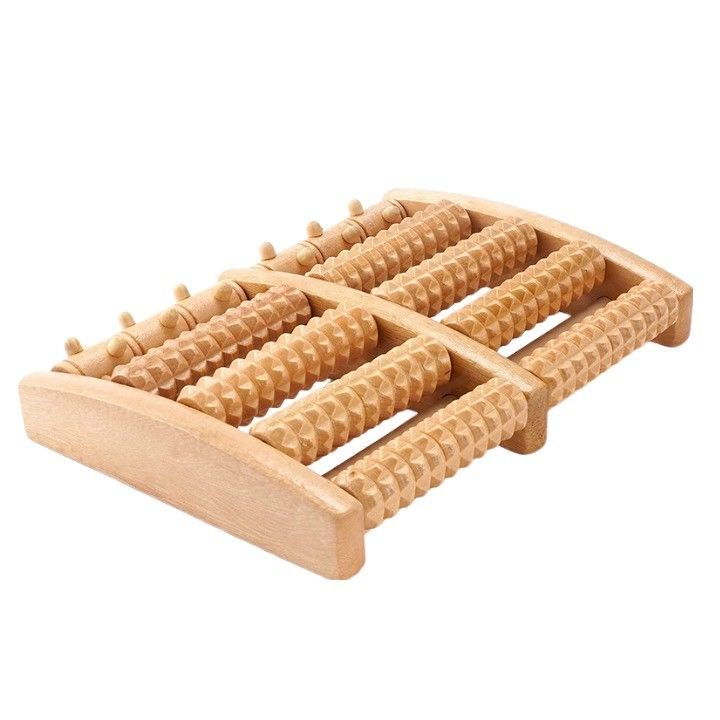 Besonderes Logo erhältlichd Holz Fußrollen Massager für Thelar-Massage und Meridian-Dredging-Behandlung