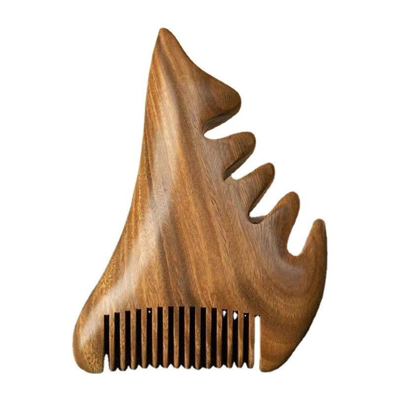 Braune natürliche Sandelholz Gua Sha Kopfhaut Massage Kamm Holz Guasha Werkzeug für den Kopf Körper entspannen Masseur Haar Gesundheit und Schönheit